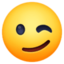 WINKING FACE emoji in Facebook's design style - Unicode 1F609