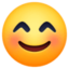 SMILING FACE WITH SMILING EYES emoji in Facebook's design style - Unicode 1F60A