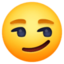 SMIRKING FACE emoji in Facebook's design style - Unicode 1F60F