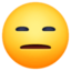 EXPRESSIONLESS FACE emoji in Facebook's design style - Unicode 1F611