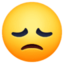 DISAPPOINTED FACE emoji in Facebook's design style - Unicode 1F61E