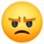 ANGRY FACE emoji in Facebook's design style - Unicode 1F620