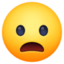 FROWNING FACE WITH OPEN MOUTH emoji in Facebook's design style - Unicode 1F626