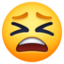 TIRED FACE emoji in Facebook's design style - Unicode 1F62B