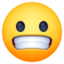 GRIMACING FACE emoji in Facebook's design style - Unicode 1F62C