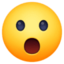 FACE WITH OPEN MOUTH emoji in Facebook's design style - Unicode 1F62E