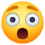 ASTONISHED FACE emoji in Facebook's design style - Unicode 1F632