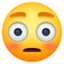 FLUSHED FACE emoji in Facebook's design style - Unicode 1F633