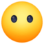 FACE WITHOUT MOUTH emoji in Facebook's design style - Unicode 1F636