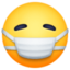 FACE WITH MEDICAL MASK emoji in Facebook's design style - Unicode 1F637