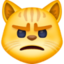 POUTING CAT FACE emoji in Facebook's design style - Unicode 1F63E