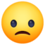 SLIGHTLY FROWNING FACE emoji in Facebook's design style - Unicode 1F641