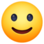 SLIGHTLY SMILING FACE emoji in Facebook's design style - Unicode 1F642