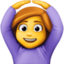 WOMAN GESTURING OK emoji in Facebook's design style - Unicode 1F646-200D-2640-FE0F