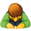 MAN BOWING emoji in Facebook's design style - Unicode 1F647-200D-2642-FE0F