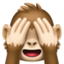 SEE-NO-EVIL MONKEY emoji in Facebook's design style - Unicode 1F648