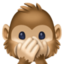 SPEAK-NO-EVIL MONKEY emoji in Facebook's design style - Unicode 1F64A