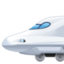 HIGH-SPEED TRAIN WITH BULLET NOSE emoji in Facebook's design style - Unicode 1F685