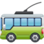 TROLLEYBUS emoji in Facebook's design style - Unicode 1F68E