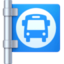 BUS STOP emoji in Facebook's design style - Unicode 1F68F