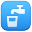 POTABLE WATER SYMBOL emoji in Facebook's design style - Unicode 1F6B0