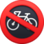 NO BICYCLES emoji in Facebook's design style - Unicode 1F6B3