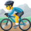 MAN MOUNTAIN BIKING emoji in Facebook's design style - Unicode 1F6B5-200D-2642-FE0F