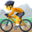 MOUNTAIN BICYCLIST emoji in Facebook's design style - Unicode 1F6B5