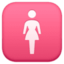 WOMENS SYMBOL emoji in Facebook's design style - Unicode 1F6BA