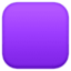 LARGE PURPLE SQUARE emoji in Facebook's design style - Unicode 1F7EA