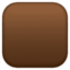 LARGE BROWN SQUARE emoji in Facebook's design style - Unicode 1F7EB