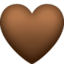 BROWN HEART emoji in Facebook's design style - Unicode 1F90E