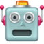 ROBOT FACE emoji in Facebook's design style - Unicode 1F916