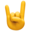 SIGN OF THE HORNS emoji in Facebook's design style - Unicode 1F918