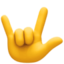 I LOVE YOU HAND SIGN emoji in Facebook's design style - Unicode 1F91F