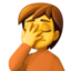 FACE PALM emoji in Facebook's design style - Unicode 1F926