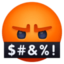 SERIOUS FACE WITH SYMBOLS COVERING MOUTH emoji in Facebook's design style - Unicode 1F92C