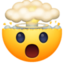 SHOCKED FACE WITH EXPLODING HEAD emoji in Facebook's design style - Unicode 1F92F