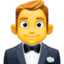 MAN IN TUXEDO emoji in Facebook's design style - Unicode 1F935-200D-2642-FE0F