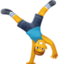 MAN CARTWHEELING emoji in Facebook's design style - Unicode 1F938-200D-2642-FE0F