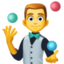 MAN JUGGLING emoji in Facebook's design style - Unicode 1F939-200D-2642-FE0F