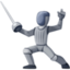 FENCER emoji in Facebook's design style - Unicode 1F93A