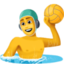 MAN PLAYING WATER POLO emoji in Facebook's design style - Unicode 1F93D-200D-2642-FE0F