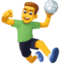 MAN PLAYING HANDBALL emoji in Facebook's design style - Unicode 1F93E-200D-2642-FE0F