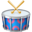 DRUM WITH DRUMSTICKS emoji in Facebook's design style - Unicode 1F941