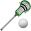 LACROSSE STICK AND BALL emoji in Facebook's design style - Unicode 1F94D