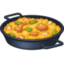 SHALLOW PAN OF FOOD emoji in Facebook's design style - Unicode 1F958