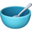 BOWL WITH SPOON emoji in Facebook's design style - Unicode 1F963