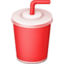 CUP WITH STRAW emoji in Facebook's design style - Unicode 1F964