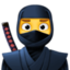 NINJA emoji in Facebook's design style - Unicode 1F977